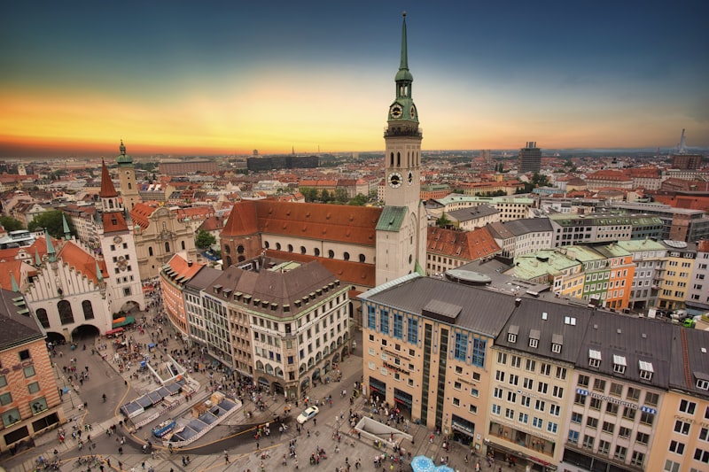 München Marienplatz bei Nacht
